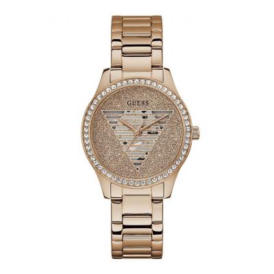 GUESS Montre femme  Lady Idol GW0605L3 - Bracelet Acier Dor&eacute; rose