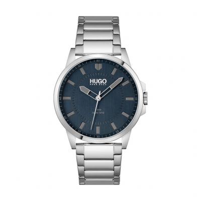 HUGO Montre Homme First Bleu 1530186 Gris 