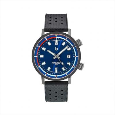 LIP Montre  GRANDE NAUTIC SKI 41 mm cadran bleu - 671521 Noir 