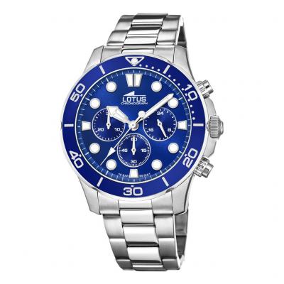 LOTUS  homme chronographe 18756/1 acier cadran fond Bleu