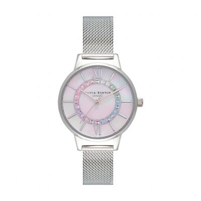 OLIVIA BURTON Montre Femme Wonderland Blanc OB16WD96 Gris 