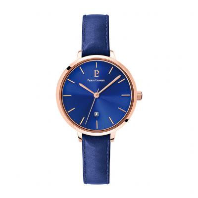 PIERRE LANNIER Montre Femme  - 032K966 Bracelet Cuir Bleu
