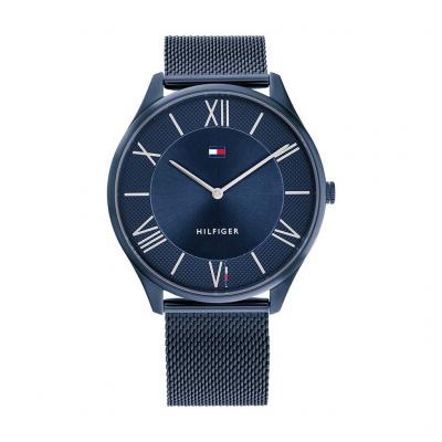TOMMY HILFIGER Bracelet acier homme -  - Montre  Becker acier milanais bleu