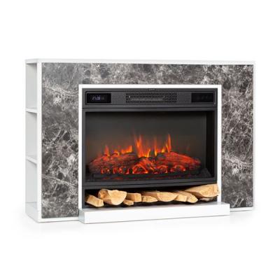 KLARSTEIN Chauffage &eacute;lectrique - Vulsini Nightfall - Fausse chemin&eacute;e &eacute;lectrique - 1900W - T&eacute;l&eacute;commande - Gris