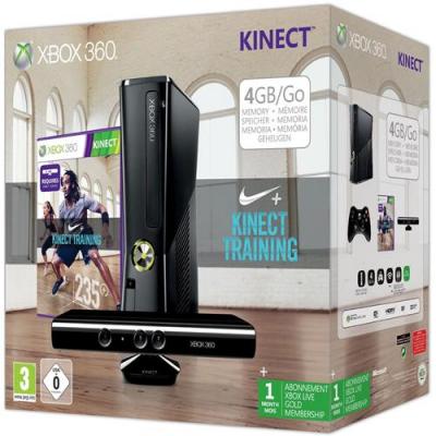 Microsoft Xbox 360 S - Console De Jeux - Noir - Nike+ Kinect Training - Avec Kinect
