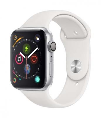 Apple Watch Series 4 - 44mm - Alu Argent / Bracelet Sport Blanc