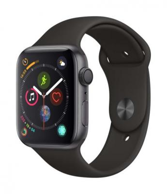 Apple Watch Series 4 - 44mm - Alu Gris Sid&eacute;ral / Bracelet Sport Noir