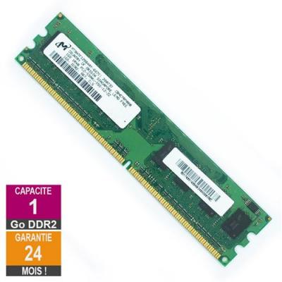 MICRON Barrette M&eacute;moire 1Go RAM DDR2 MT8HTF12864AY-667E1 DIMM PC2-5300U 1Rx8 