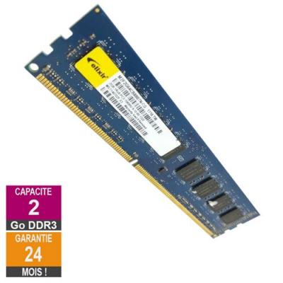 ELIXIR Barrette M&eacute;moire 2Go RAM DDR3  M2F2G64CB88B7N-CG DIMM PC3-10600U