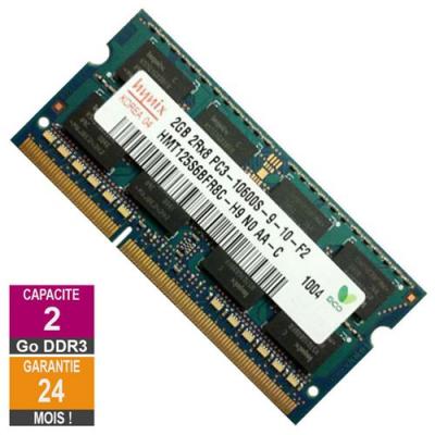 HYNIX Barrette M&eacute;moire 2Go RAM DDR3  HMT125S6BFR8C-H9 SO-DIMM PC3-10600 1333MHz 2Rx8