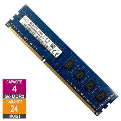 HYNIX Barrette M&eacute;moire 4Go RAM DDR3  HMT351U6EFR8C-PB PC3-12800U 1600MHz 2Rx8 