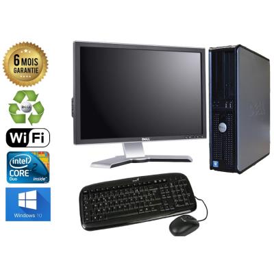 DELL  Optiplex 780 SFF Core2Duo 2.93Ghz RAM 8GO HDD 500 GO Ecran 20"""" Wifi Windows 10 