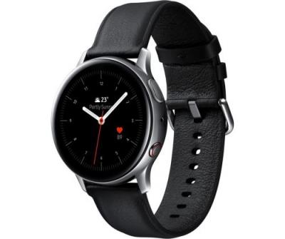 SAMSUNG Galaxy Watch Active 2 4G 40M ACIER Cuir Argent