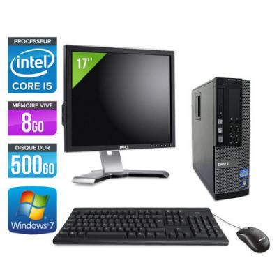 DELL Ordinateur  Optiplex 790 SFF + Ecran 17'' - Noir - Intel Core i5-2400 / 3.10 GHz - RAM 8 Go - HDD 500 Go - DVD - Gigabit Ethernet - Windows 7 Professionnel 