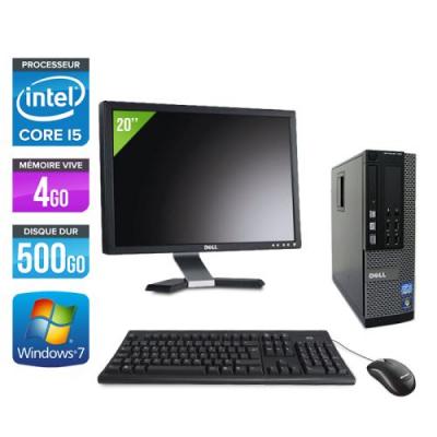 DELL Ordinateur  Optiplex 790 SFF + Ecran 20'' - Noir - Intel Core i5-2400 / 3.10 GHz - RAM 4 Go - HDD 500 Go - DVD - Gigabit Ethernet - Windows 7 Professionnel 
