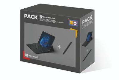MICROSOFT PC Hybride / PC 2 en 1  Pack Pc 2 en 1 surface pro 9 Noir + clavier + stylet