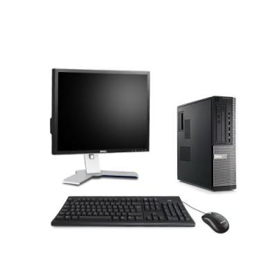 DELL Pc occasion  Optiplex 7010 Desktop + Ecran 19'' - Noir - Intel Core i5-3470 / 3.20 GHz - RAM 4 Go - HDD 250 Go - DVD - Gigabit Ethernet - Ubuntu / Linux 