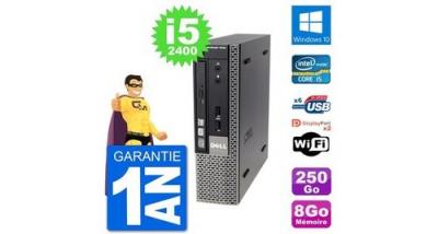 DELL Ultra mini pc  7010 usff i5-2400 ram 8go disque dur 250go windows 10 wifi 