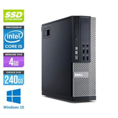 DELL Unit&eacute; centrale  Optiplex 7010 SFF - Noir - Intel Core i5-3470 / 3.20 GHz - RAM 4 Go - SSD 240 Go - DVDRW - Gigabit Ethernet - Windows 10 Professionnel 