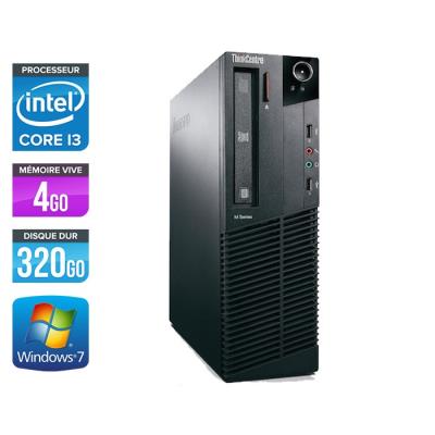 LENOVO Unit&eacute; centrale  ThinkCentre M81 SFF - Noir - Intel Core i3-2100 / 3.10 GHz - RAM 4 Go - HDD 320 Go - DVDRW - Gigabit Ethernet - Windows 7 Professionnel 
