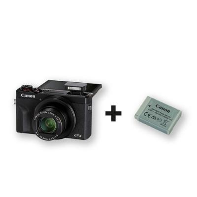 CANON Compact pour Vlogging  PowerShot G7X Mark III Noir + 2&eacute;me batterie