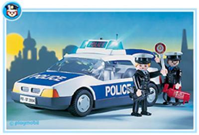 3904 Playmobil Policiers voiture de police 