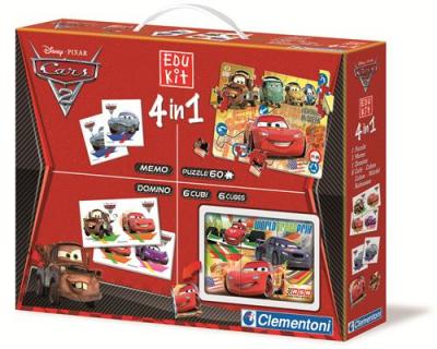 DISNEY Clementoni - 13779 - Jeu &Eacute;ducatif et Scientifique - Edukit 4 en 1 - Cars 2