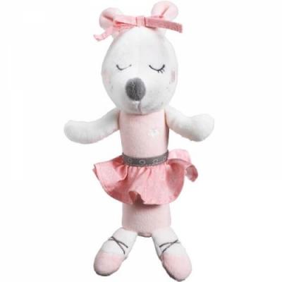 SAUTHON Hochet Petite souris danseuse &eacute;toile en Velours Rose