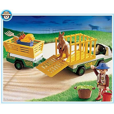 Playmobil - 3242 - Gardien de zoo/ vehicule d'entretien 
