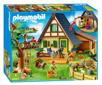 Playmobil 4207 Famille animaux maison foresti&egrave;re 