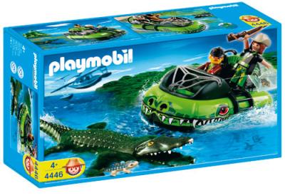 Playmobil 4446 Braconniers et a&eacute;roglisseur avec alligator 