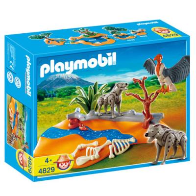 Playmobil 4829 : Couple de hy&egrave;nes et vautour Playmobil