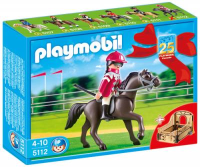 Playmobil - 5112 - jeu de construction - pur-sang arabe et jockey