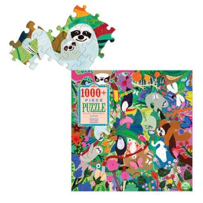 EEBOO  - Puzzle carton 1000 pi&egrave;ces SLOTHS - Multicolore