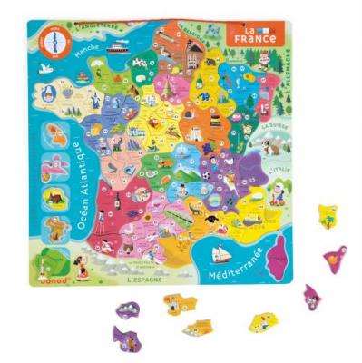 JANOD Puzzle France magn&eacute;tique  93 pi&egrave;ces 