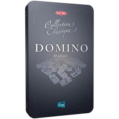 TACTIC  - 14000 - Jeu Classique - Coffret M&eacute;tal Domino