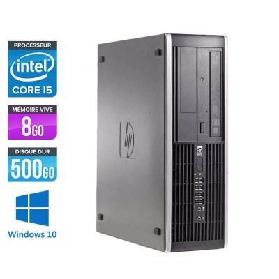 HP Unit&eacute; centrale  Elite 8200 SFF - Noir - Intel Core i5-2400 / 3.10 GHz - RAM 8 Go - HDD 500 Go - DVD - Gigabit Ethernet - Windows 10 Professionnel 