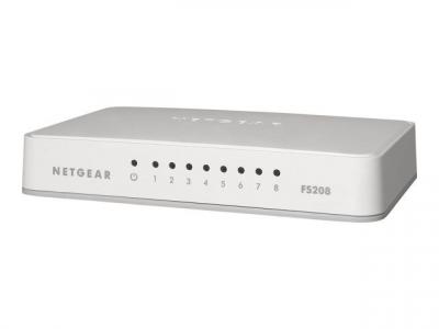 NETGEAR  FS208 Non-g&eacute;r&eacute; Blanc