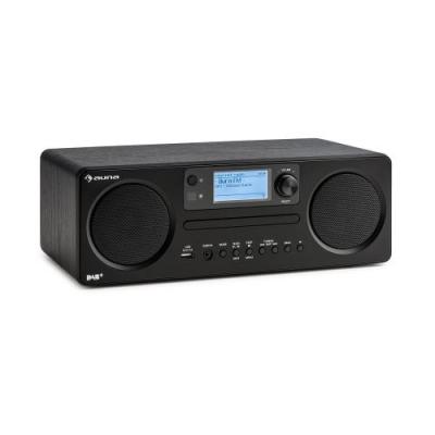 AUNA Worldwide CD Radio Internet tuner DAB/DAB+ et FM/AM - Contr&ocirc;le par app Bluetooth - noir