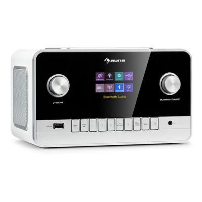AUNA Radio Internet - Connect 150 MKII - 2.1 DAB/DAB+/FM Spotify BT Ecran TFT de 2,8 pouces - Blanc