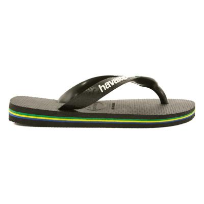 HAVAIANAS  - Brasil Logo - Tongs Black / Black - 27 - 28