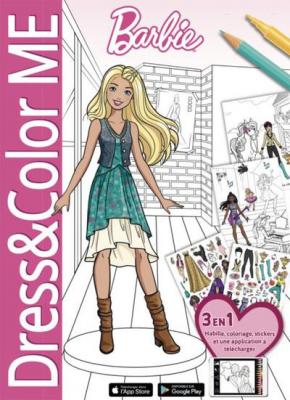BOOK N APP Barbie dress & color me -  Collectif - Book'n App - broch&eacute; - Document jeunesse