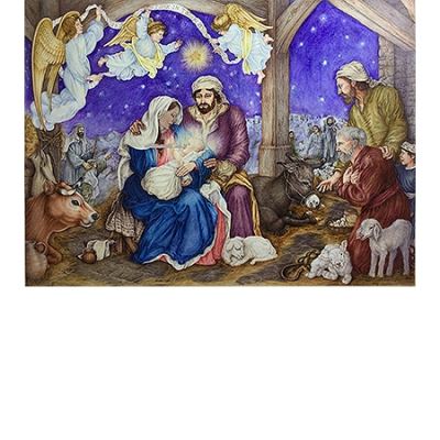  Calendrier de l'avent - Petit J&eacute;sus est n&eacute; - Campinoti