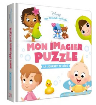 DISNEY  BABY - Mes Premiers Puzzles - La journ&eacute;e de b&eacute;b&eacute; - Imagier Puzzle 4 pi&egrave;ces