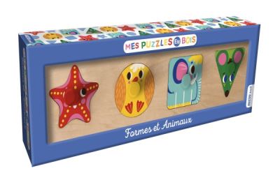 [PHILIPPE AUZOU] Formes et animaux - mes puzzles en bois (Coffret)