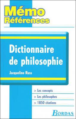 M&eacute;mo R&eacute;f&eacute;rences - Dictionnaire de Philosophie (Cartonn&eacute;)