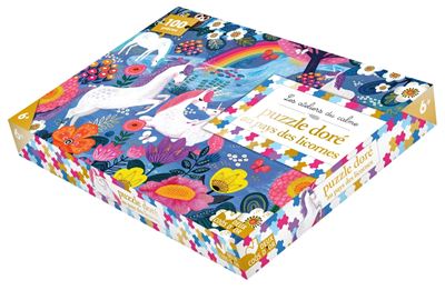 [DEUX COQS D OR] Puzzle dor&eacute; licornes - 100 pi&egrave;ces