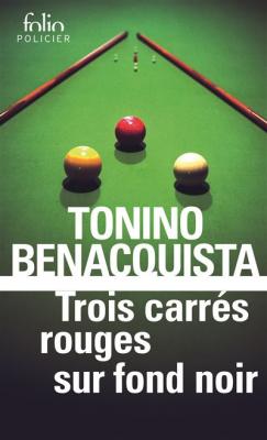 Trois carr&eacute;s rouges sur fond noir