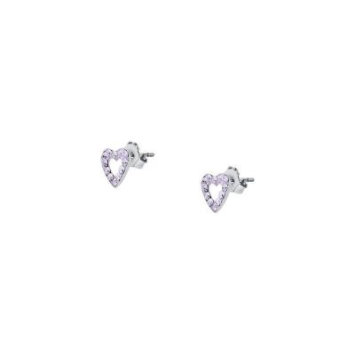 CLEOR Boucles d'oreilles  en Argent 925/1000 et Oxyde Violet