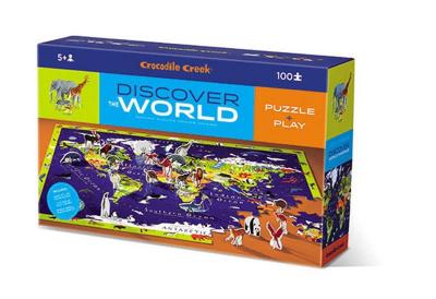  Carte Du Monde avec Figurines 100 pi&egrave;ces Crocodile Creek